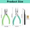 2 pcs Jewelry Pliers Set, Include: 6-Inch 6-Step Bail Making & Nylon Jaw Pliers for Wire Wrapping